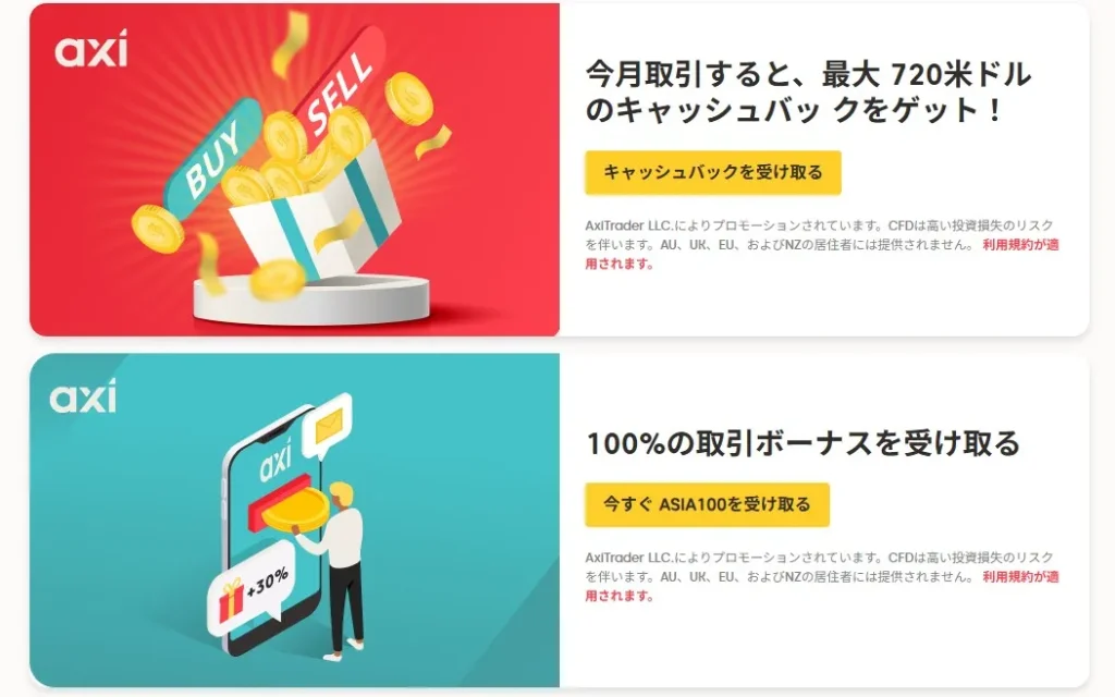 海外FXボーナス15位：Axi